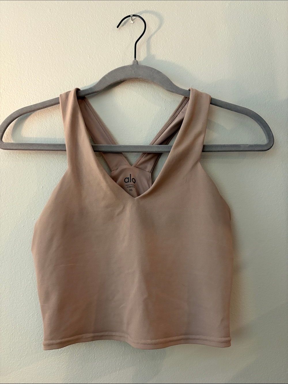 ALO Yoga Dusty Mauve Crossback Cropped Tank